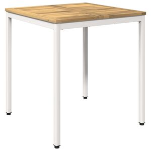 vidaXL Garden Dinner Table White 70 x 68.5 x 75 cm Solid Acacia Wood