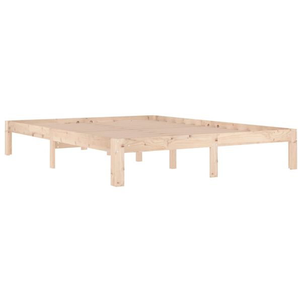 vidaXL Bed Frame without Mattress Solid Wood 150x200cm King Size
