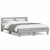 vidaXL Bed Frame without Mattress Grey Sonoma 140x190 cm