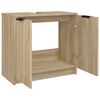 vidaXL Bathroom Cabinet Sonoma Oak 64.5x33.5x59 cm Engineered Wood