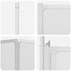 vidaXL Bath Screen Folding Frosted Aluminium