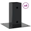 vidaXL Post Bases Square 4 pcs Anthracite 71x71 mm Powder-coated Steel