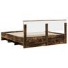 vidaXL Bed Frame Smoked Oak 200 x 200 cm Engineered Wood