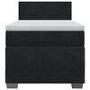 vidaXL Box Spring Bed with Mattress Black 90x200 cm Velvet