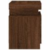 vidaXL Bedside Cabinets with LED Lights 2 pcs Brown Oak 35x39x55 cm