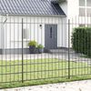 vidaXL Garden Fence Grey 170 x 225 cm Powder-Coated Steel
