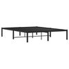 vidaXL Metal Bed Frame without Mattress Black 140x190cm