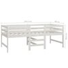 vidaXL Mid-high Bed without Mattress White Solid Wood Pine 90x200cm