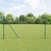 vidaXL Fence with Post Green 1.5 x 10 m Steel and PVC