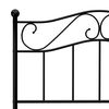 vidaXL Bed Frame without Mattress Black Metal 100x200 cm