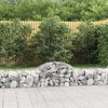 vidaXL Arched Gabion Baskets 9 pcs 200x50x40/60 cm Galvanised Iron