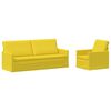 vidaXL Sofa Set 2 pcs Light Yellow Fabric