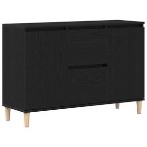 vidaXL Sideboard with Drawer Black 102 x 35 x 60 cm Engineered wood