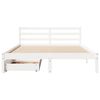 vidaXL Bed Frame without Mattress White 150x200 cm King Size Solid Wood Pine