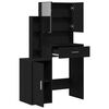 vidaXL Dressing Table Black oak 80 x 35 x 132 cm Engineered wood