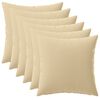 vidaXL Cushion Cover 6 pcs HEERLEN Beige 30 x 30 cm Polyester