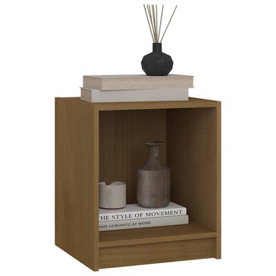 vidaXL Bedside Cabinet Honey Brown 35.5x33.5x41.5 cm Solid Pinewood