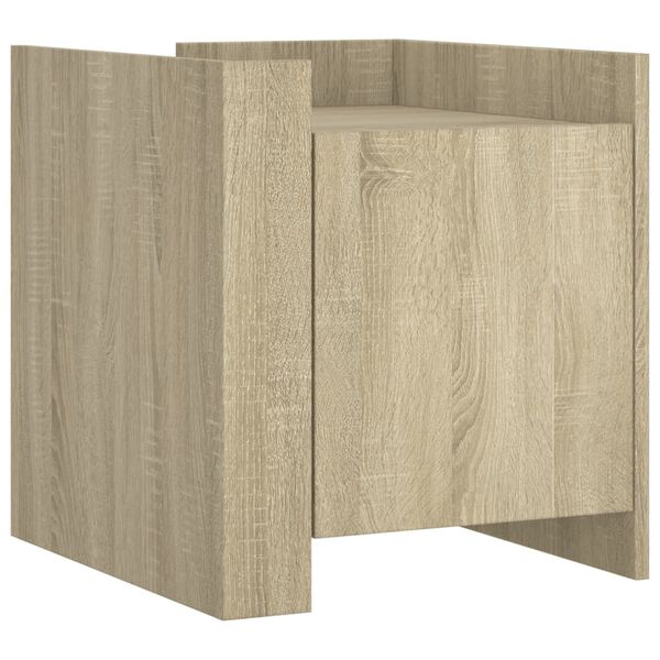 vidaXL Bedside Cabinet Sonoma Oak 45x50x50 cm Engineered Wood