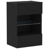 vidaXL TV Cabinet Set 40 x 30 x 60.5 cm Black Engineered Wood
