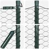 vidaXL Fence Post Grey 100 x 0.5 m (36 mm mesh) Steel and PVC