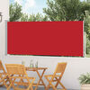vidaXL Patio Retractable Side Awning 120x500 cm Red