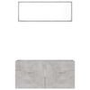 vidaXL 2 Piece Bathroom Furniture Set Concrete Grey Engineered Wood