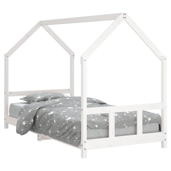 vidaXL Kids Bed Frame White 90x190 cm Solid Wood Pine