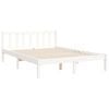 vidaXL Bed Frame without Mattress White Small Double Solid Wood Pine
