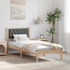 vidaXL Bed Frame with Headboard Dark Grey 75 x 190 cm Solid Pine Wood
