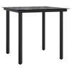 vidaXL 5 Piece Garden Dining Set Black Textilene and Steel