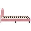 vidaXL Children's Bed Frame with Headboard Pink 80 x 160 cm Velvet