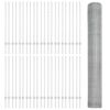 vidaXL Fence with Post Silver 1.2 x 100 m Steel