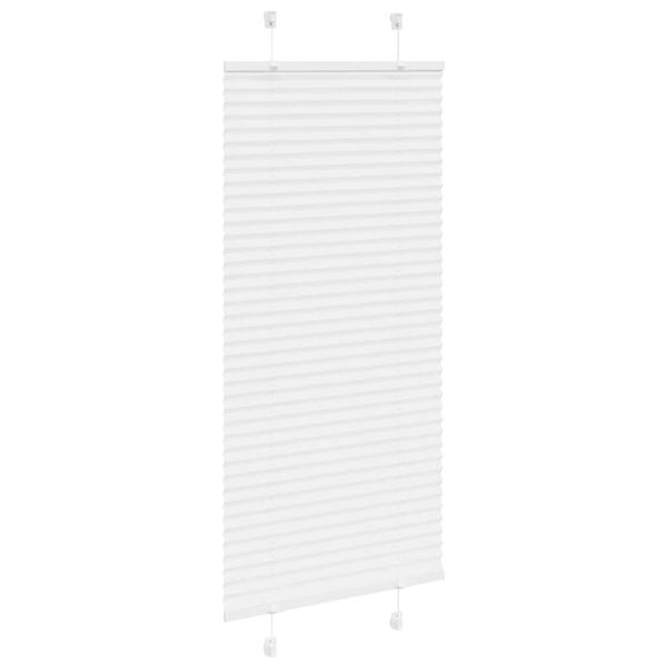 vidaXL Pleated Blind White 60x100 cm Fabric Width 59.4 cm Polyester