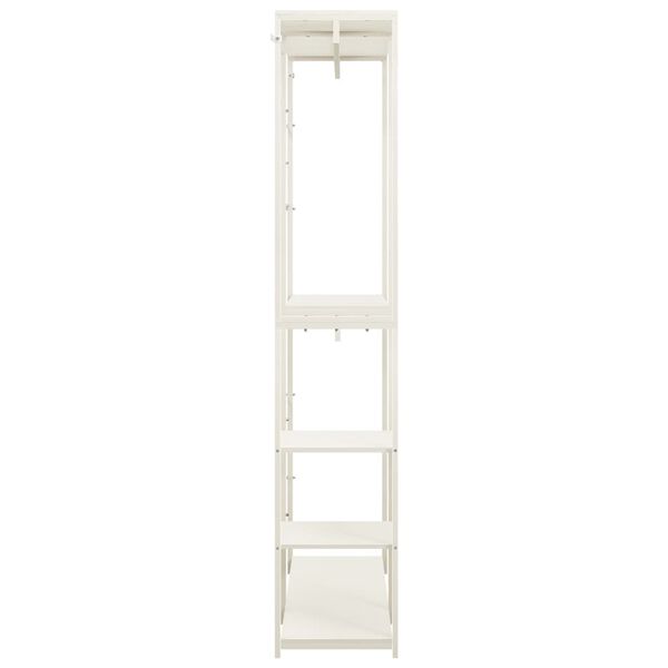 vidaXL Wardrobe White 90x40x213 cm Metal and Engineered Wood