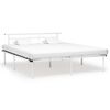vidaXL Bed Frame without Mattress White Metal 180x200cm