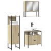vidaXL 3 Piece Bathroom Furniture Set Sonoma Oak Engineered Wood