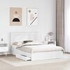 vidaXL Storage Bed with Headboard White 140 x 200 cm Engineered Wood