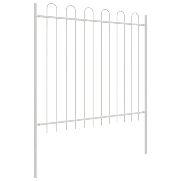 vidaXL Garden Fence 2 pcs White 3.4 x 1 m Powder-coated Steel