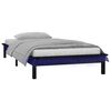 vidaXL LED Bed Frame without Mattress Black 75x190 cm Small Single Solid Wood