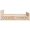 vidaXL Bed Frame without Mattress 135x190 cm Double Solid Wood Pine