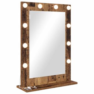 vidaXL Vanity Mirror Rectangular Concrete Grey 70 x 50 x 18 cm