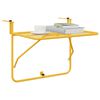vidaXL Hanging Balcony Table Mustard 60 x 39 x 65 cm Steel