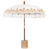 vidaXL Balinese Parasol with Base &Oslash; 210-220 cm Cream