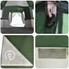 vidaXL Family Tent with Roof Green and White 745 x 700 x 217 cm