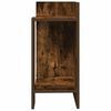 vidaXL Side Table with Shelf Smoked Oak 25.5x27x60 cm