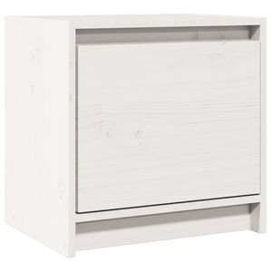 vidaXL Bedside Cabinet White 40x30.5x40 cm Solid Pinewood