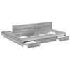vidaXL Storage Bed Frame Grey Sonoma 180 x 200 cm Engineered Wood