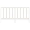 vidaXL Bed Headboard White 206x4x100 cm Solid Wood Pine