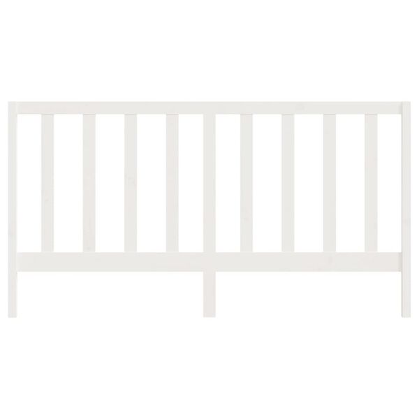 vidaXL Bed Headboard White 206x4x100 cm Solid Wood Pine