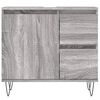 vidaXL 3 Piece Bathroom Furniture Set Grey Sonoma Engineered Wood